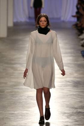 March 10, 2017 - Lisbon, Portugal - A model presents a creation from the Portuguese fashion designer Ricardo Preto Fall Winter 2017 2018 collection during the Lisbon Fashion Week on March 10, 2017 in Portugal. - ZUMAf123 20170310_zap_f123_010 Copyright: xPedroxFiuzax