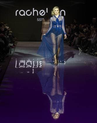 (170311) -- TORONTO, March 11, 2017 -- A model presents a collection by Rachel Sin during the debut season of the Toronto Women s Fashion Week in Toronto, Canada, March 10, 2017. The three-day event will showcase collections of about 20 designers from around the world. ) (djj) CANADA-TORONTO-WOMEN S FASHION WEEK ZouxZheng 