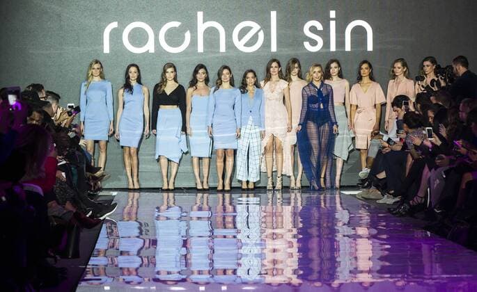 (170311) -- TORONTO, March 11, 2017 -- Models present collections by Rachel Sin during the debut season of the Toronto Women s Fashion Week in Toronto, Canada, March 10, 2017. The three-day event will showcase collections of about 20 designers from around the world. ) (djj) CANADA-TORONTO-WOMEN S FASHION WEEK ZouxZheng 