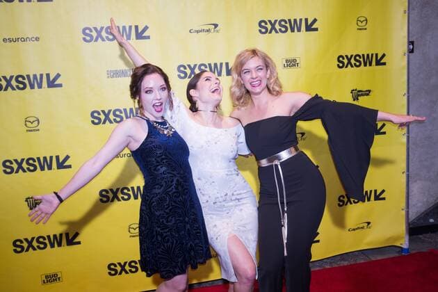 March 12, 2017 - (L-R) JOSEPHINE MACADAM, OLIVIA APPLEGATE and KATIE FOLGER attend world premiere of the Honor Farm at the Stateside Theater during SXSW Austin, Texas - ZUMAc112 20170312_zaf_c112_007 Copyright: xSandyxCarsonx
