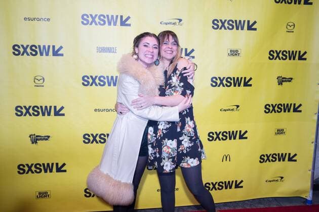 March 12, 2017 - (L-R) Co-writer JASMINE SKLOSS-HARRISON and mother director KAREN SKLOSS attend world premiere for their feature film the Honor Farm at the Stateside Theater during SXSW Austin, Texas - ZUMAc112 20170312_zaf_c112_014 Copyright: xSandyxCarsonx