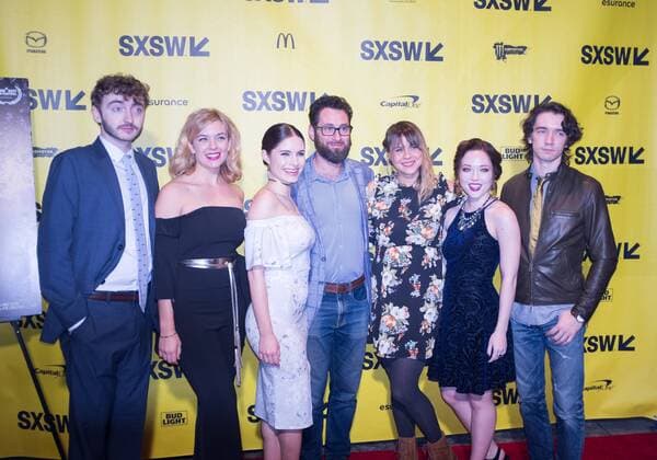 March 12, 2017 - (L-R) MIKEY REID, KATIE FOLGER, OLIVIA APPLEGATE, DAVID HARTSTEIN, KAREN SKLOSS, JOSEPHINE MCADAM and LIAM AIKEN attend world premiere of the Honor Farm at the Stateside Theater during SXSW Austin, Texas - ZUMAc112 20170312_zaf_c112_016 Copyright: xSandyxCarsonx