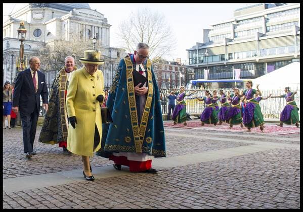 . 13 03 2017. London, United Kingdom. Elizabeth II The Queen Elizabeth II, Head of the Commonwealth, and Prince Philip the Duke of Edinburgh (left), arrive at the Commonwealth Service at Westminster Abbey on Commonwealth Day, in London, UK.  xBenxStevensx xi-Imagesx IIM-14641-0019