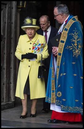 . 13 03 2017. London, United Kingdom. Her Majesty The Queen, Head of the Commonwealth, leaves the Westminster Abbey Commonwealth Service, in London, UK.  xBenxStevensx xi-Imagesx IIM-14641-0034