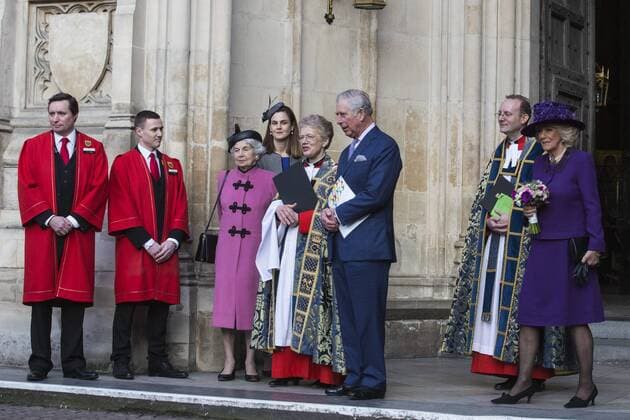 Commonwealth Day, Westminster Abbey, London, UK London, UK. 13 March 2017. Prince Charles, The Prince of Wales and Camilla, Duchess of Cornwall. To mark and celebrate the Sapphire Jubilee of HM The Queen, 65 years as Head of The Commonwealth, HM The Queen, members of the Royal Family and guests attend a service at Westminster Abbey.