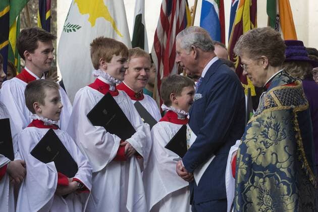 Commonwealth Day, Westminster Abbey, London, UK London, UK. 13 March 2017. Prince Charles, The Prince of Wales and Camilla, Duchess of Cornwall. To mark and celebrate the Sapphire Jubilee of HM The Queen, 65 years as Head of The Commonwealth, HM The Queen, members of the Royal Family and guests attend a service at Westminster Abbey.