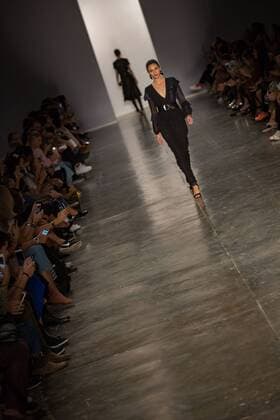 March 13, 2017 - Sao Paulo, Sao Paulo, Brazil - Model presents creation by Lilly Sarti, during the Sao Paulo Fashion Week, winter 2017 edition, this Monday, in Sao Paulo, Brazil. Sao Paulo Brazil - ZUMAl146 20170313_zaf_l146_121 Copyright: xPauloxLopesx