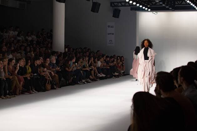 March 13, 2017 - Sao Paulo, Sao Paulo, Brazil - Model presents creation by Osklen, during the Sao Paulo Fashion Week, winter 2017 edition, this Monday, in Sao Paulo, Brazil. Sao Paulo Brazil - ZUMAl146 20170313_zaf_l146_126 Copyright: xPauloxLopesx