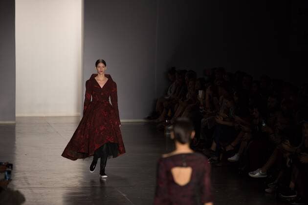 March 14, 2017 - Sao Paulo, Sao Paulo, Brazil - Model presents creation by Lino Villaventura, during the Sao Paulo Fashion Week, N43 winter 2017 edition, in Sao Paulo, Brazil. Sao Paulo Brazil - ZUMAl146 20170314_zaf_l146_105 Copyright: xPauloxLopesx
