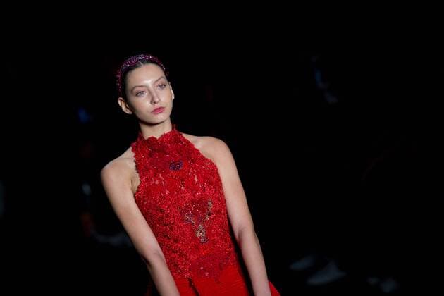 March 14, 2017 - Sao Paulo, Sao Paulo, Brazil - Model presents creation by Lino Villaventura, during the Sao Paulo Fashion Week, N43 winter 2017 edition, in Sao Paulo, Brazil. Sao Paulo Brazil - ZUMAl146 20170314_zaf_l146_106 Copyright: xPauloxLopesx