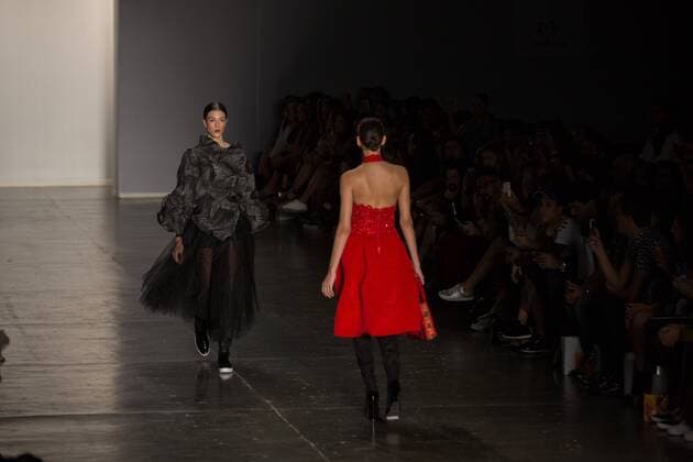March 14, 2017 - Sao Paulo, Sao Paulo, Brazil - Model presents creation by Lino Villaventura, during the Sao Paulo Fashion Week, N43 winter 2017 edition, in Sao Paulo, Brazil. Sao Paulo Brazil - ZUMAl146 20170314_zaf_l146_107 Copyright: xPauloxLopesx