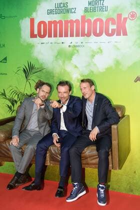 Koeln vl: Moritz Bleibtreu, Lucas Gregorowicz und Wotan Wilke Moehring bei der Deutschland Premiere von Lommbock im Cinedom in Koeln am 14.03.2017, Copyright: xSchueler Eibner-Pressefotox EP_JSE