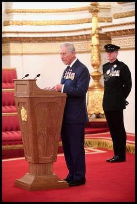 . 14 03 2017. London, United Kingdom. The Royal Gurkha service medals. Prince Charles, Prince of Wales attends a medal presentation for The Royal Gurkha Rifles at Buckingham Palace on March 14, 2017 in London, England. 2017 marks the 40th anniversary of The Prince Of Wales as Colonel-in-Chief of The Royal Gurkha Rifles  xi-Imagesx xPoolx IIM-14660-0033