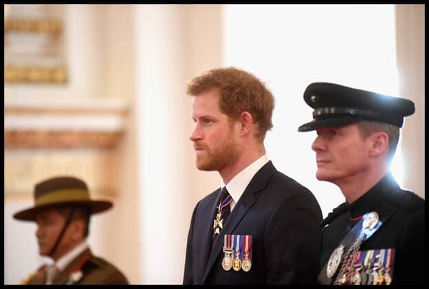 . 14 03 2017. London, United Kingdom. The Royal Gurkha service medals. Prince Harry attends a medal presentation for The Royal Gurkha Rifles at Buckingham Palace on March 14, 2017 in London, England. 2017 marks the 40th anniversary of The Prince Of Wales as Colonel-in-Chief of The Royal Gurkha Rifles.  xi-Imagesx xPoolx IIM-14660-0037