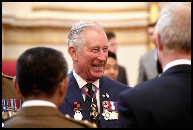 . 14 03 2017. London, United Kingdom. The Royal Gurkha service medals. Prince Charles, Prince of Wales attends a medal presentation for The Royal Gurkha Rifles at Buckingham Palace on March 14, 2017 in London, England. 2017 marks the 40th anniversary of The Prince Of Wales as Colonel-in-Chief of The Royal Gurkha Rifles  xi-Imagesx xPoolx IIM-14660-0041