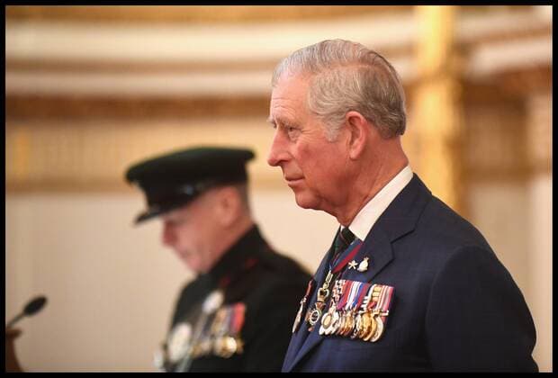 . 14 03 2017. London, United Kingdom. The Royal Gurkha service medals. Prince Charles, Prince of Wales attends a medal presentation for The Royal Gurkha Rifles at Buckingham Palace on March 14, 2017 in London, England. 2017 marks the 40th anniversary of The Prince Of Wales as Colonel-in-Chief of The Royal Gurkha Rifles.  xi-Imagesx xPoolx IIM-14660-0026