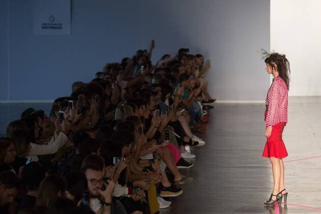 March 15, 2017 - Sao Paulo, Sao Paulo, Brazil - Model presents creation by Isabela Capeto, during the Sao Paulo Fashion Week, N43 winter 2017 edition, in Sao Paulo, Brazil. Sao Paulo Brazil - ZUMAl146 20170315_zaf_l146_001 Copyright: xPauloxLopesx