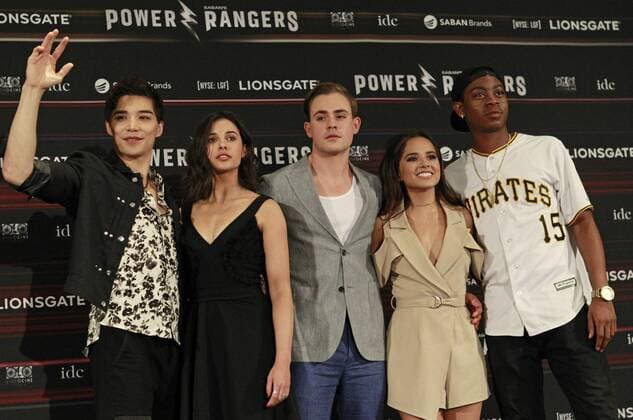 The protagonists of the film Power Rangers Ludi Lin (L), Naomi Scott (2L), Dacre Montgomery (C), Becky G (2R) and RJ Cyler (R) pose during the presentation of the US film Power Rangers in Mexico City, Mexico, 15 March 2017. PRESENTATION OF THE POWER RANGERS FILM IN MEXICO CITY !ACHTUNG: NUR REDAKTIONELLE NUTZUNG!  Copyright: xMarioxGuzmánx MEX002 20170315-636252153419537489