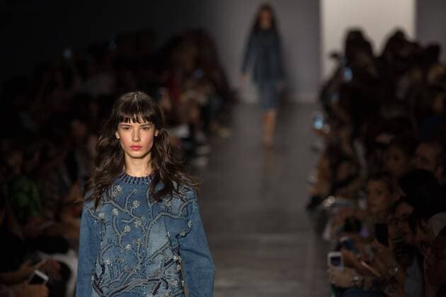 March 15, 2017 - Sao Paulo, Sao Paulo, Brazil - Model presents creation by Fabiana Milazzo, during the Sao Paulo Fashion Week, N43 winter 2017 edition, in Sao Paulo, Brazil. Sao Paulo Brazil - ZUMAl146 20170315_zaf_l146_057 Copyright: xPauloxLopesx