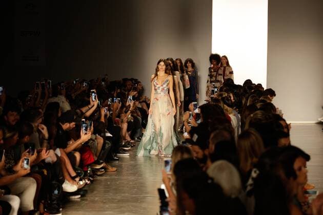 SÃO PAULO, SP - 15.03.2017: SPFW N43 - Parade of the brand Fabiana Milazzo during the 43 edition of São Paulo Fashion Week held at Bienal do Ibirapuera Park in Sao Paulo, SP. x1286459x  RichardxCallis