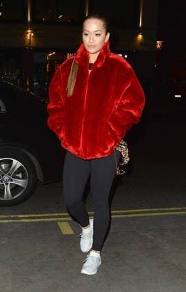 British singer-songwriter Rita Ora is pictured leaving a music studio in West London. MARCH 15th 2017  LTNx17568