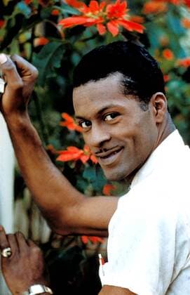 CHUCK BERRY (October 18, 1926 - March 18, 2017) was an American guitarist, singer and songwriter and is one of the pioneers of rock and roll music. With iconic songs such as Maybellene (1955), Roll Over Beethoven (1956), Rock and Roll Music (1957) and Johnny B. Goode (1958), Berry refined and developed rhythm and blues into the major elements that made rock and roll distinctive, with lyrics focusing on teen life and consumerism and music featuring guitar solos and showmanship that were a major influence on subsequent rock music. PICTURED: CHUCK BERRY circa 1960.  - ZUMA 20050114_mda_g49_002 Copyright: xDickxMillerx