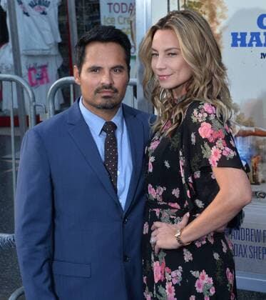 Cast member Michael Pena and screenwriter Brie Shaffer attend the premiere of the motion picture comedy CHIPS at TCL Chinese Theatre in the Hollywood section of Los Angeles on March 20, 2017. Storyline: A rookie officer is teamed with a hardened pro at the California Highway Patrol, though the newbie soon learns his partner is really an undercover Fed investigating a heist that may involved some crooked cops.  LAP2017032016 JIMxRUYMEN