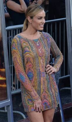 Cast member Jessica McNamee attends the premiere of the motion picture comedy CHIPS at TCL Chinese Theatre in the Hollywood section of Los Angeles on March 20, 2017. Storyline: A rookie officer is teamed with a hardened pro at the California Highway Patrol, though the newbie soon learns his partner is really an undercover Fed investigating a heist that may involved some crooked cops.  LAP2017032049 JIMxRUYMEN