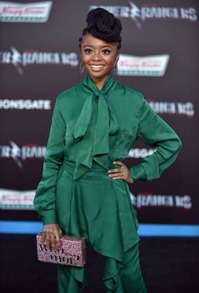 Skai Jackson attends the Power Rangers premiere at the Westwood Village Theatre in Los Angeles on March 22, 2017.  LAP20170322837 CHRISTINExCHEW
