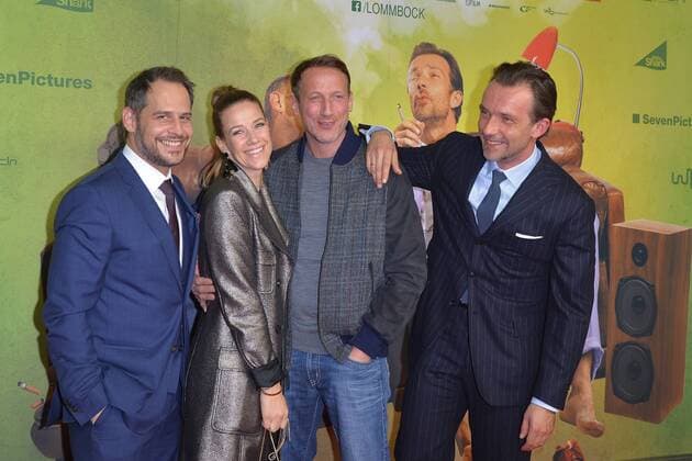 Wotan Wilke Moering, Moritz Bleibtreu, Alexandra Neldel, Christian, Lucas Gregorowicz Ankunft zur Kinotour, roter Teppich Premiere LOMMBOCK im Cinestar Sony Center rin Berlin, am 23.03.2017