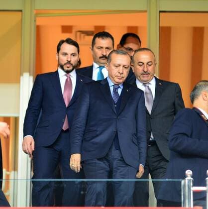Fifa World Cup 2018 qualifying football match Turkey vs Finland on March 24, 2017 at Antalya arena stadium in Antalya , Turkey. Final Score : Turkey 2 - Finland 0 Pictured: Turkey Republic President Recep Tayyip Erdogan. 