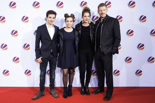 Niklas Nissl, Aleen Jana Kötter, Felicitas Woll und Martin Gruber bei der Premiere des SAT.1 TV-Films Nackt. Das Netz vergisst nie in der Astor Film Lounge. Berlin, 27.03.2017 Foto:xB.xKriemannx xFuturexImage
