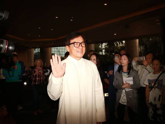 Jackie Chan attends the celebration party of win Oscar Lifetime Achievement Award in Hongkong, China on 28th March, 2017.(Photo by TPG)  201703291808