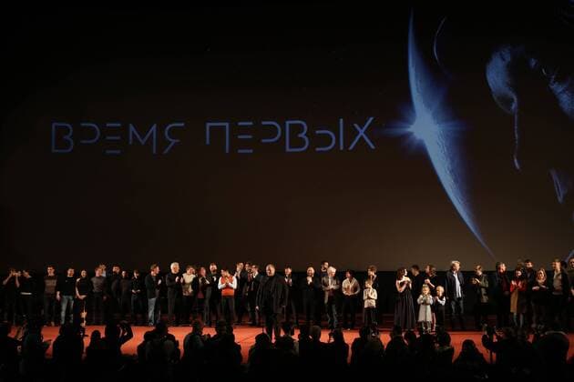 MOSCOW, RUSSIA - MARCH 29, 2017: The Moscow premiere of Russian film director Dmitriy Kiselev s First Time drama film about the first ever spacewalk performed by Soviet cosmonaut Alexei Leonov at the KARO 11 Oktyabr Cinema. Anton Novoderezhkin TASS  TS0460AA