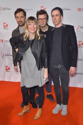 Mieze Katz, buergerlich Maria Mummert mit Band Ankunft Deutscher Musikautorenpreis im Hotel Ritz-Carlton in Berlin, am 30.03.2017