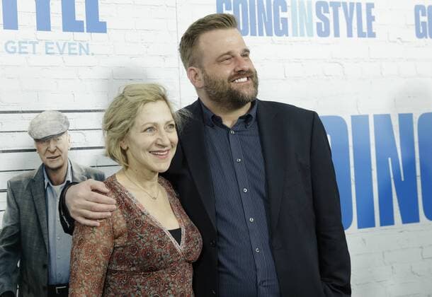 Edie Falco arrives on the red carpet at the Going in Style World Premiere at SVA Theatre on March 30, 2017 in New York City.  NYP20170330105 JOHNxANGELILLO