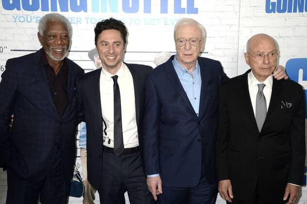 Morgan Freeman, Zach Braff, Michael Caine und Alan Arkin bei der Weltpremiere des Kinofilms Going in Style Abgang mit Stil im SVA Theatre. New York, 30.03.2017 Foto:xD.xVanxTinex xFuturexImage