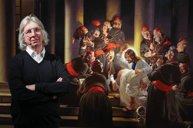 Hannover,31.03.2017, Wilhelm-Busch-Museum, PK zur Ausstellung,Technische Zeichnungen, des österreichischen Zeichners Gerhard Haderer,