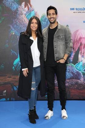 Sami Slimani und seine Schwester Lamiya Slimani bei der Film Premiere von Die Schlümpfe - Das verlorene Dorf am 2.04.2017 in Berlin Die Schluempfe - Das verlorene Dorf Filmpremiere in Berlin, 2017 