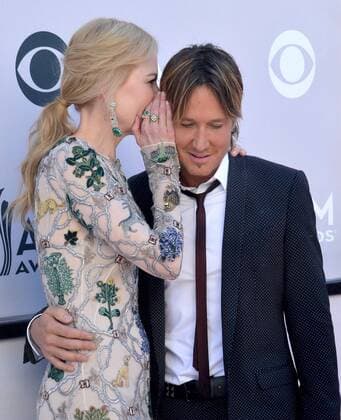 Actress Nicole Kidman (L) and recording artist Keith Urban attend the 52nd annual Academy of Country Music Awards held at T-Mobile Arena in Las Vegas, Nevada on April 2, 2017. The show will be telecast live on CBS.  LVP20170402078 JIMxRUYMEN