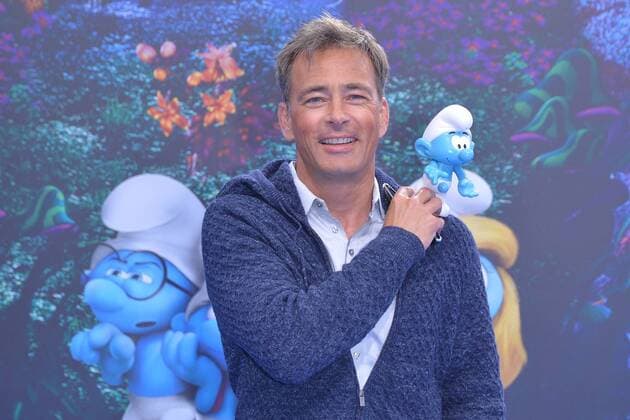 Jan Sosniok Ankunft am Blauen Teppich zur Deutschlandpremiere des Animationsfilmes, Die Schluempfe, das verlorene Dorf im Cinestar im Sony Center in Berlin, am 02.04.2017