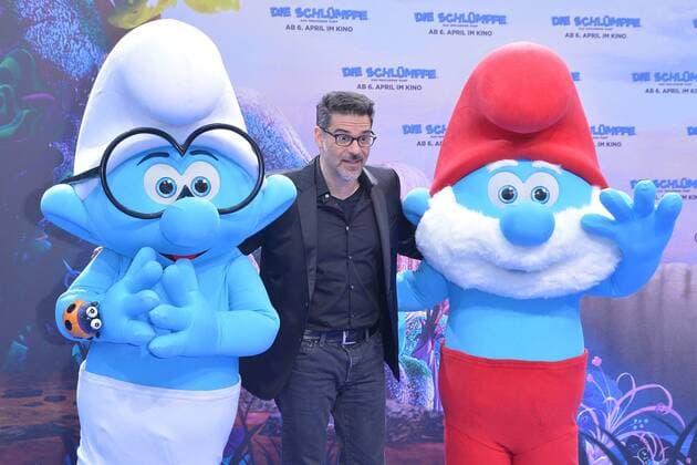 Rick Kavanien Ankunft am Blauen Teppich zur Deutschlandpremiere des Animationsfilmes, Die Schluempfe, das verlorene Dorf im Cinestar im Sony Center in Berlin, am 02.04.2017