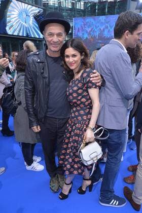 Heiner Lauterbach, Viktoria Lauterbach Ankunft am Blauen Teppich zur Deutschlandpremiere des Animationsfilmes, Die Schluempfe, das verlorene Dorf im Cinestar im Sony Center in Berlin, am 02.04.2017