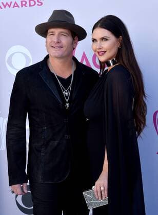 Recording artist Jerrod Niemann (L) and Morgan Petek attend the 52nd annual Academy of Country Music Awards held at T-Mobile Arena in Las Vegas, Nevada on April 2, 2017. The show will be telecast live on CBS.  LVP20170402372 JIMxRUYMEN