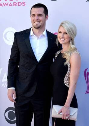 NFL player Derek Carr and Heather Neel attend the 52nd annual Academy of Country Music Awards held at T-Mobile Arena in Las Vegas, Nevada on April 2, 2017. The show will be telecast live on CBS.  LVP20170402389 JIMxRUYMEN