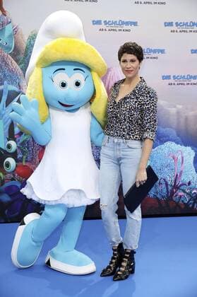 Jasmin Gerat bei der Premiere des Kinofilms Die Schlümpfe - Das verlorene Dorf im Cinestar Sony Center. Berlin, 02.04.2017 Foto:xS.xGabschx xFuturexImage