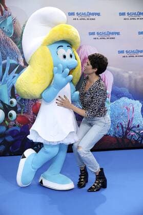 Jasmin Gerat bei der Premiere des Kinofilms Die Schlümpfe - Das verlorene Dorf im Cinestar Sony Center. Berlin, 02.04.2017 Foto:xS.xGabschx xFuturexImage