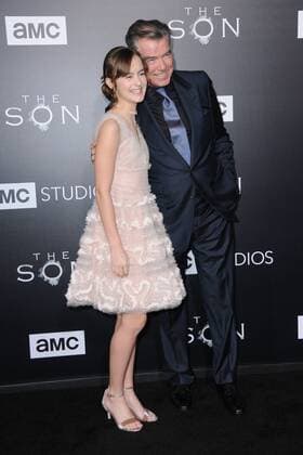 April 3, 2017 - Hollywood, CA, United States - 03 April 2017 - Hollywood, California - Sydney Lucas, Pierce Brosnan. Premiere screening of AMC s The Son held at ArcLight Hollywood in Hollywood. Photo Credit: AdMedia Hollywood United States - ZUMAa123 20170403_zaa_a123_028 Copyright: xBirdiexThompsonx