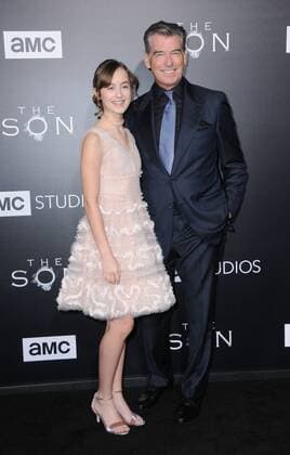 April 3, 2017 - Hollywood, CA, United States - 03 April 2017 - Hollywood, California - Sydney Lucas, Pierce Brosnan. Premiere screening of AMC s The Son held at ArcLight Hollywood in Hollywood. Photo Credit: AdMedia Hollywood United States - ZUMAa123 20170403_zaa_a123_029 Copyright: xBirdiexThompsonx