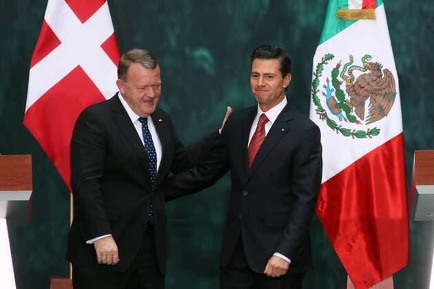 Nieto empfängt Rasmussen in Mexiko Stadt April 3, 2017 - Mexico - EUM20170403NAC26.JPG.CIUDAD DE MEXICO, President Presidente-EPN.- El presidente Enrique Pena Nieto, encabezo la ceremonia de bienvenida del primer ministro de Dinamarca, Lars Lokke Rasmussen, en el Patio de Honor del Palacio Nacional, 3 de abril de 2017. Foto: Agencia EL UNIVERSAL Lucia Godinez RCC. Mexico  - ZUMAu78_ 20170403_zaf_u78_062 Copyright: xLuciaxGodinezx